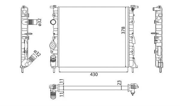 Radiator, engine cooling